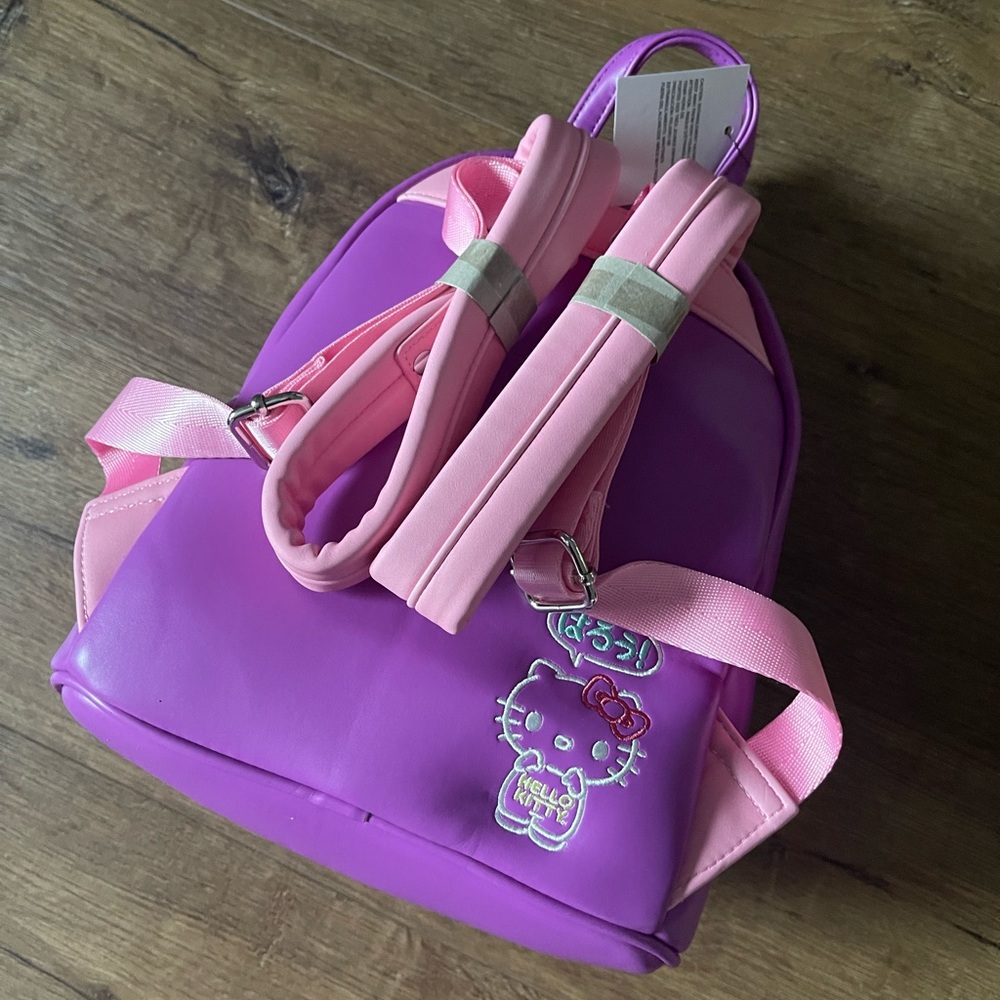 LOUNGEFLY (Sanrio)-NWT Mini Faux Leather Character Backpack - Picture 13 of 14